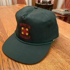 Vintage VFW Post 2146 Idaho Falls, Idaho Green Roped Zipper Back Baseball Hat